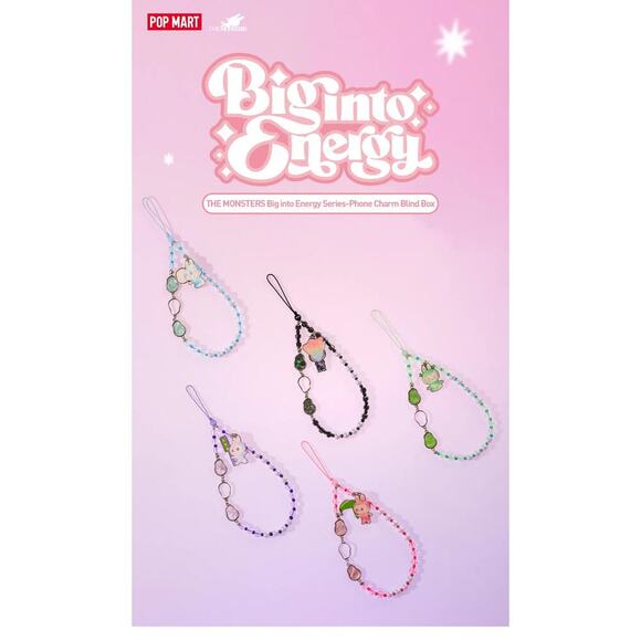 Authentic POP MART The Monsters Labubu Big Into Energy Phone Charm - Blind Pull - Picture 2 of 5